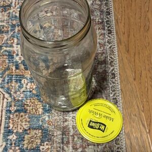 Mr. Olive Glass Jar with Yellow Lid